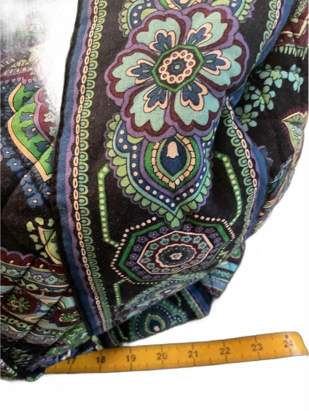 Vera Bradley Signature Travel Duffel Bag - Floral Green & Purple - Picture 9 of 12